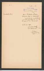 k.k. naturhistorisches Hofmuseum, Intendanzakten 1885-1896 (Hauer), Aktenzahl Z.75/1892, Seite 1